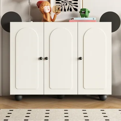 Black Metal Shoe Cabinet with Adjustable Shelves Image - 18