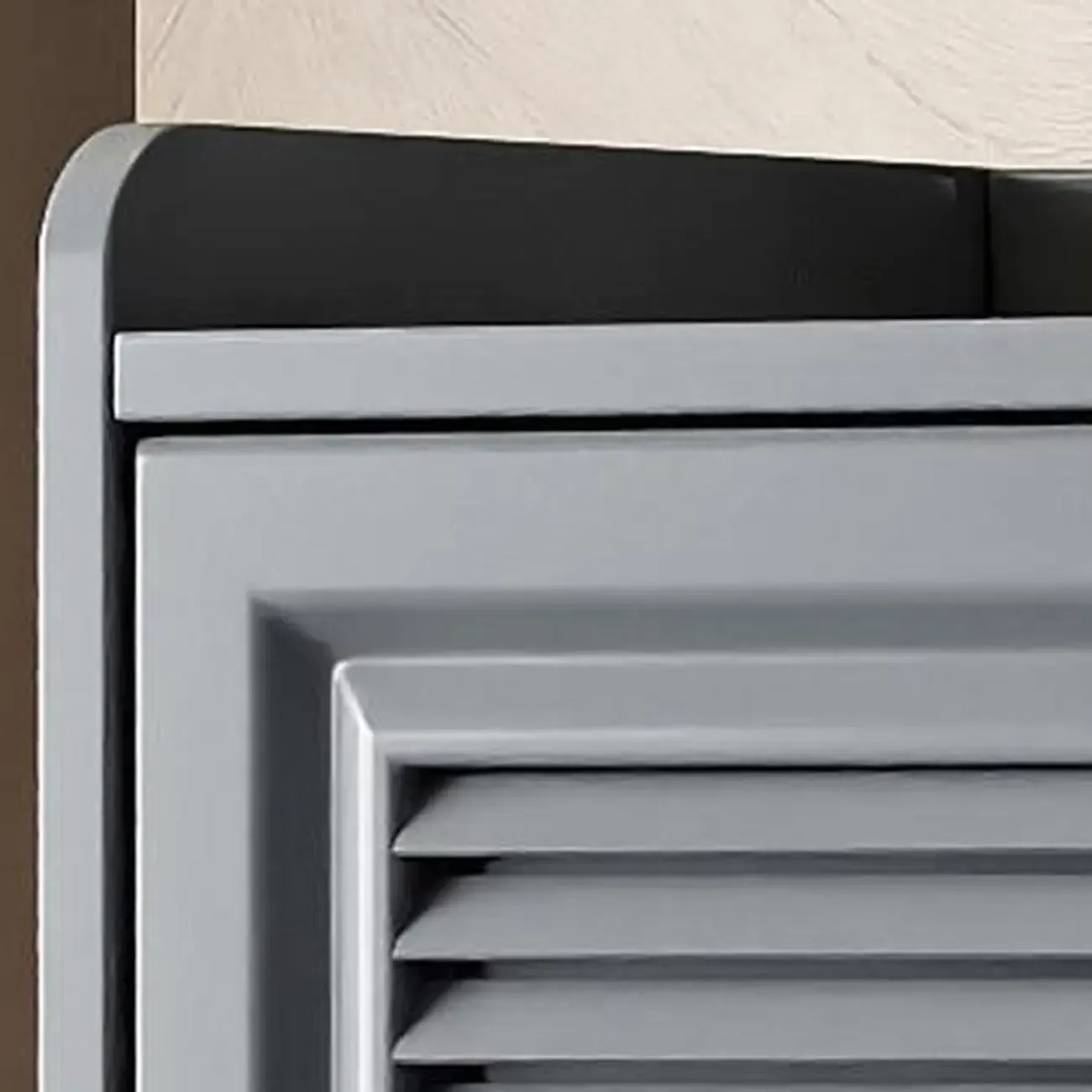 White Metal Rustic Entryway Shoe Storage Cabinet Image - 12