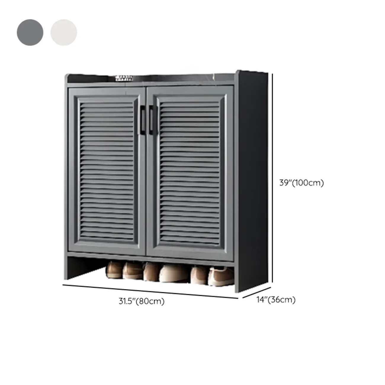 White Metal Rustic Entryway Shoe Storage Cabinet Image - 21 | homeyfad