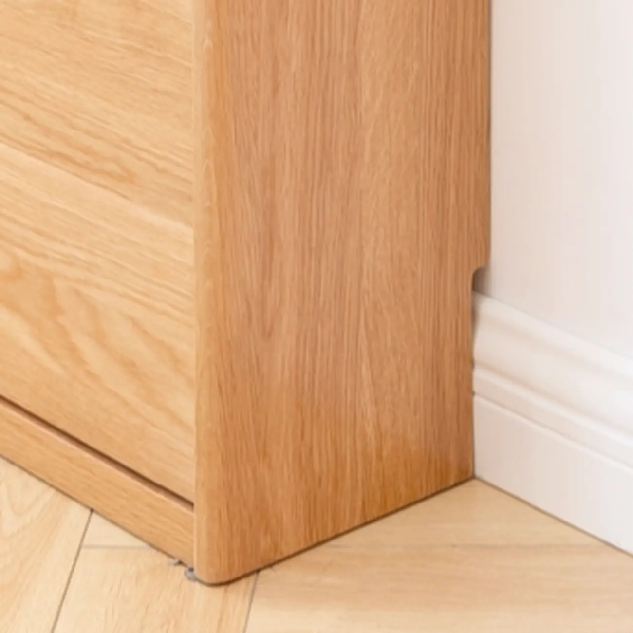 Entryway Oak Drop Front Shoe Cabinet with Display Top Image - 3 | homeyfad