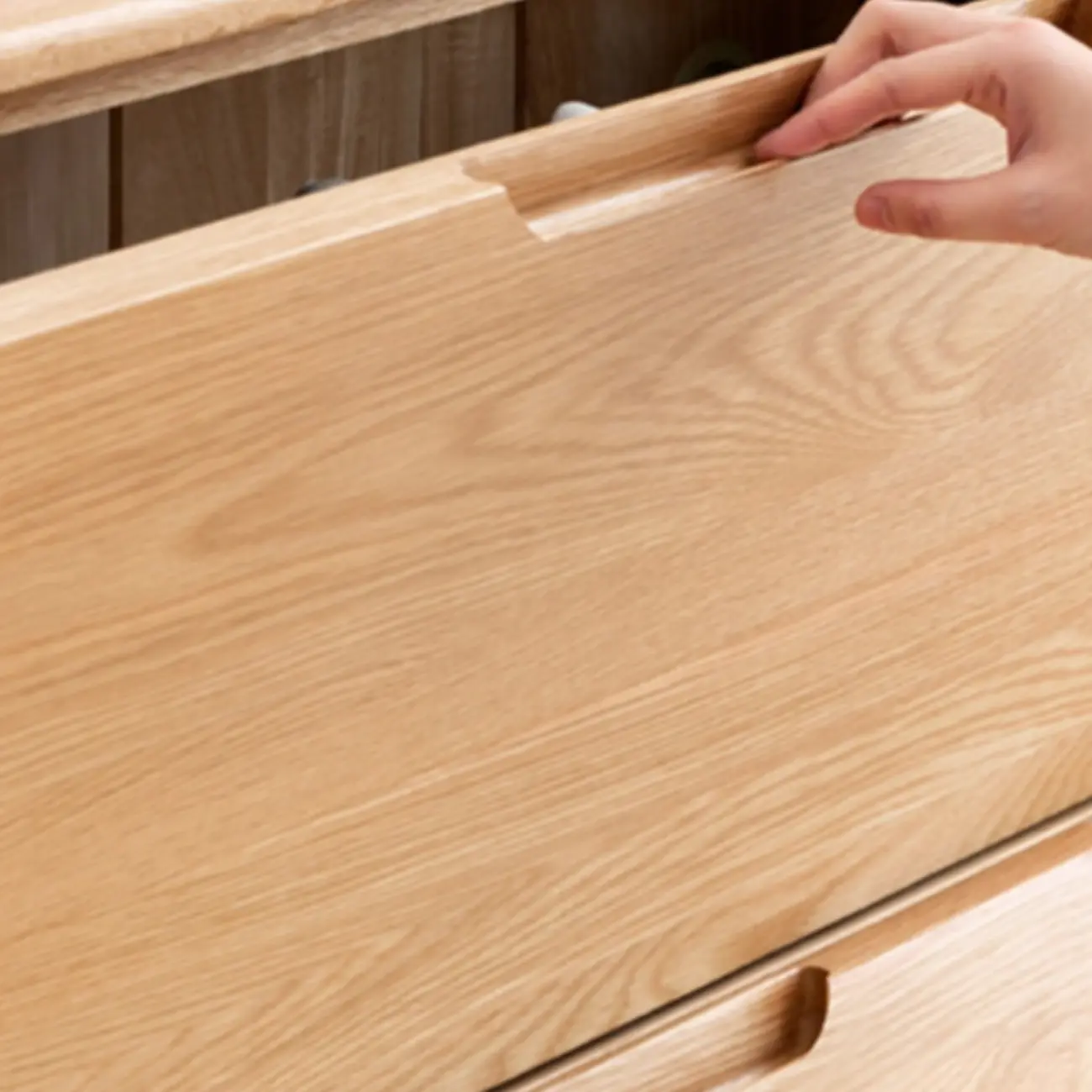 Entryway Oak Drop Front Shoe Cabinet with Display Top Image - 5 | homeyfad