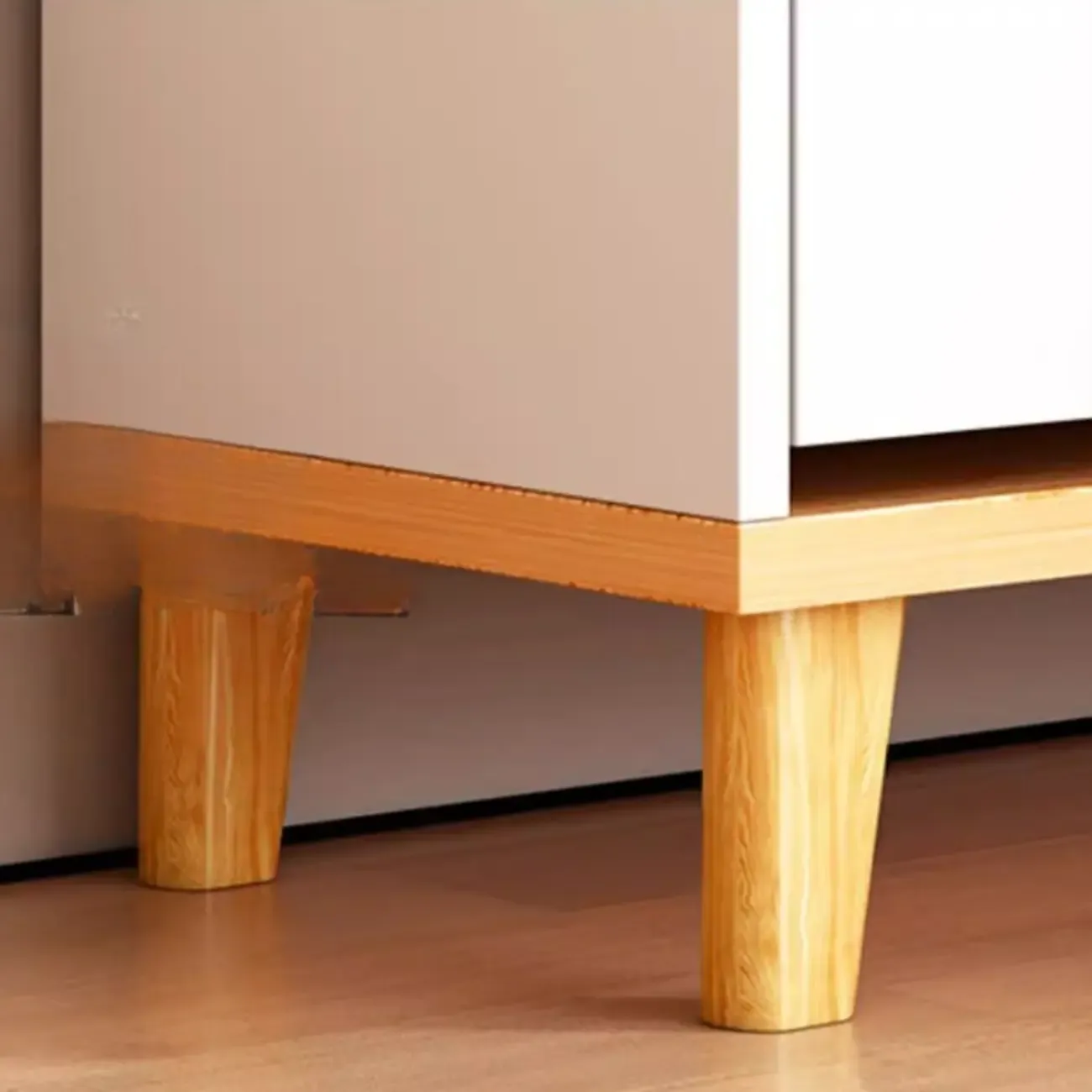 Entryway Modern Wood Shoe Cabinet with Flip-Out Drawer Image - 6