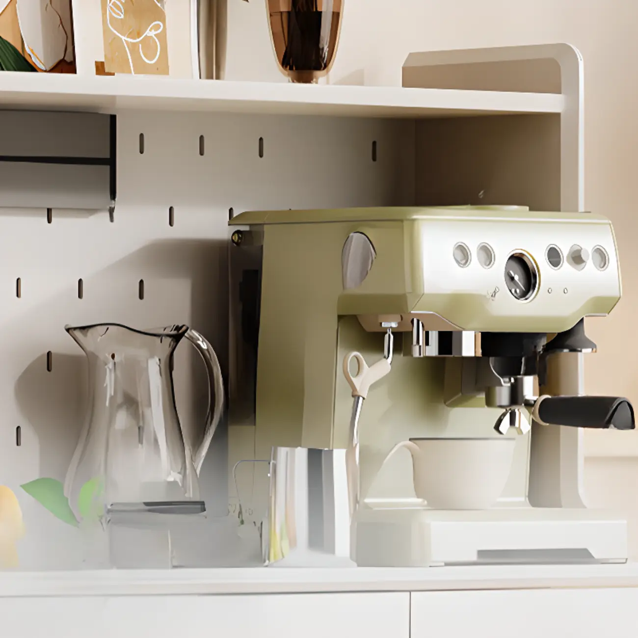 White 3-Drawer Glass Countertop Wood Sideboard Image - 8 | homeyfad