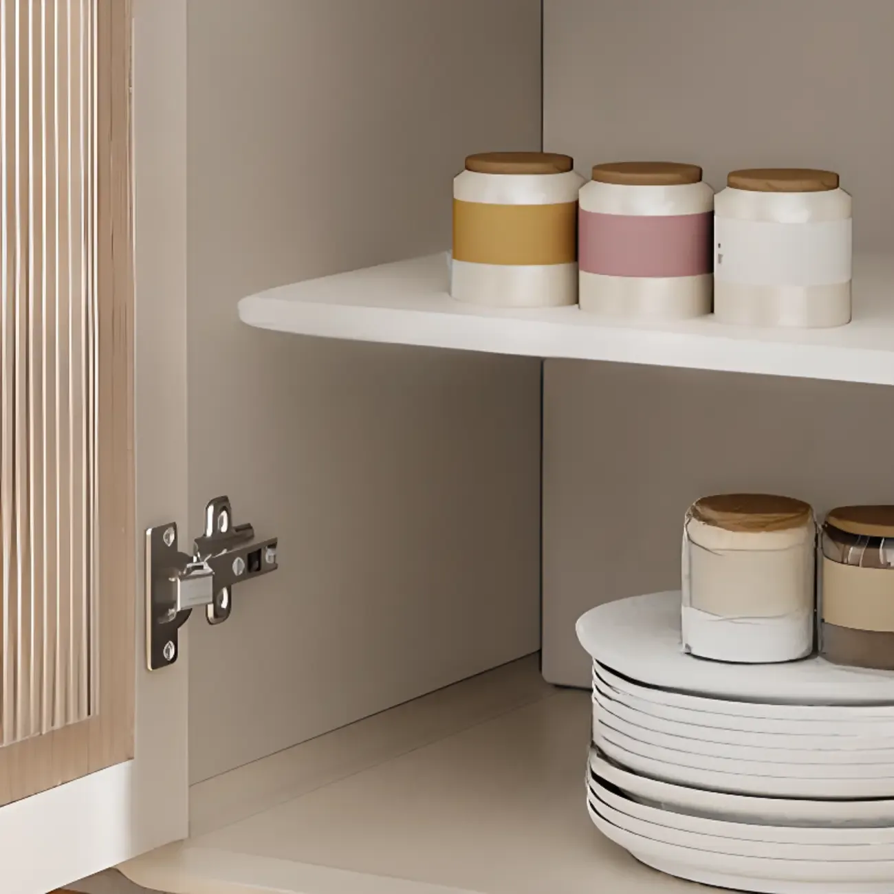 White 3-Drawer Glass Countertop Wood Sideboard Image - 10