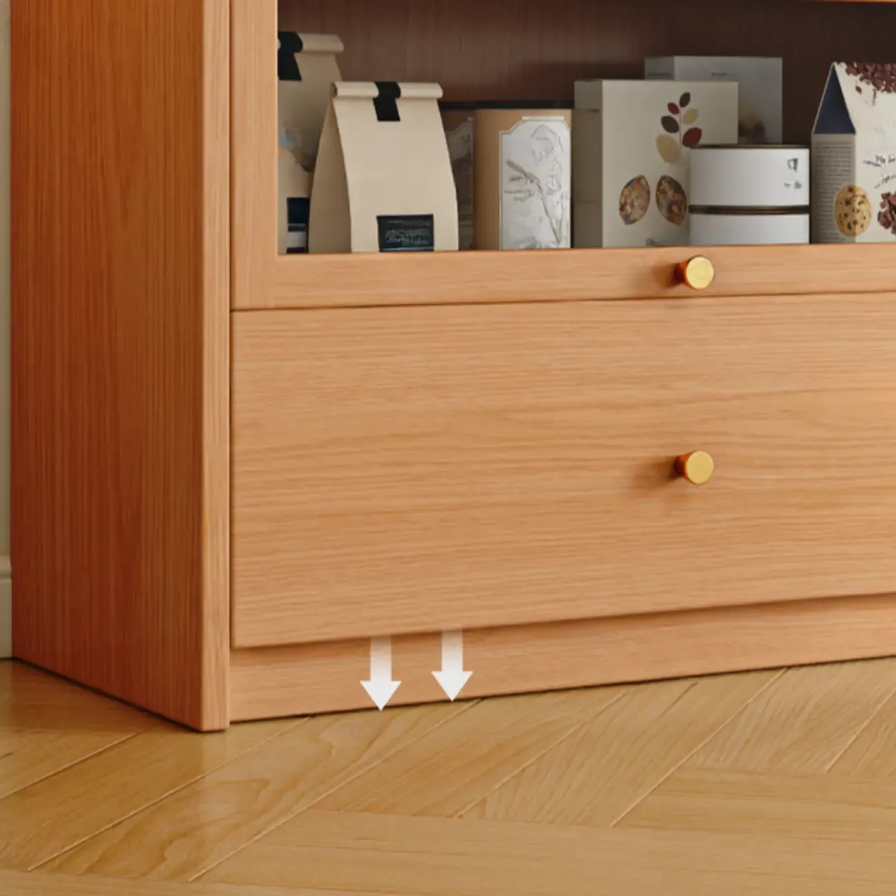 78.7''H Modern Cherry Wood 5-Tier Display Bookcase Image - 9