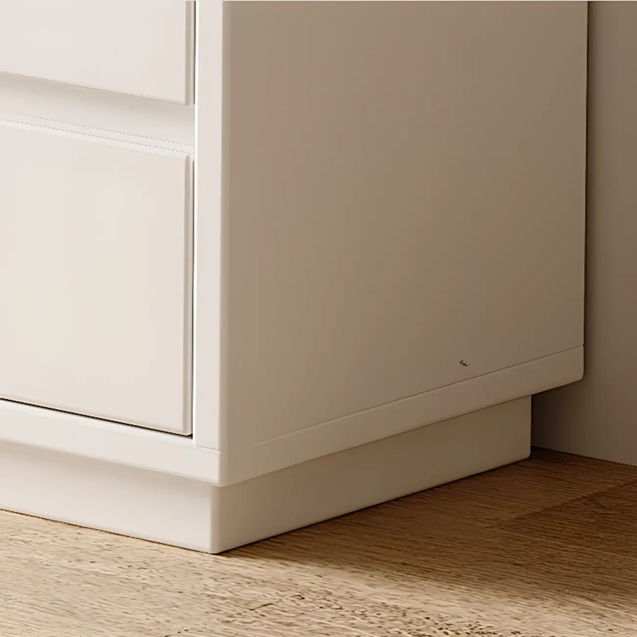 Modern Closed Back 3-Tier White Wood Storage Bookcase Image - 5 | homeyfad