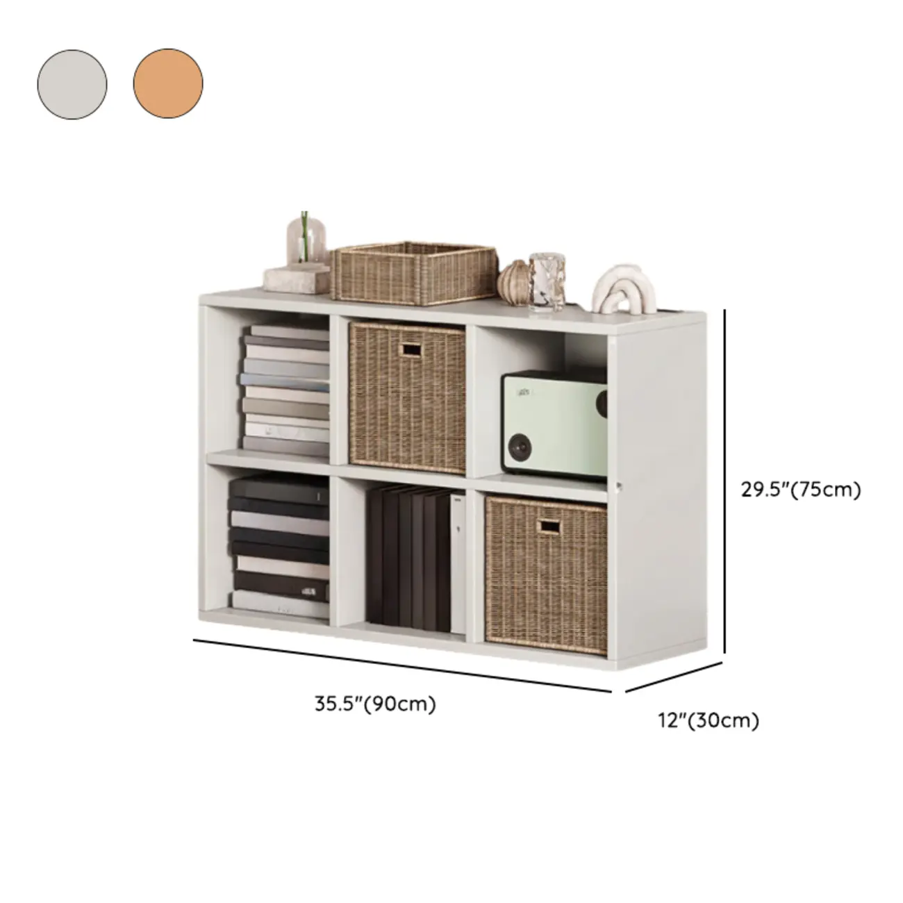 Simple Walnut 8-Cube Wood Bookcase Image - 17 | homeyfad