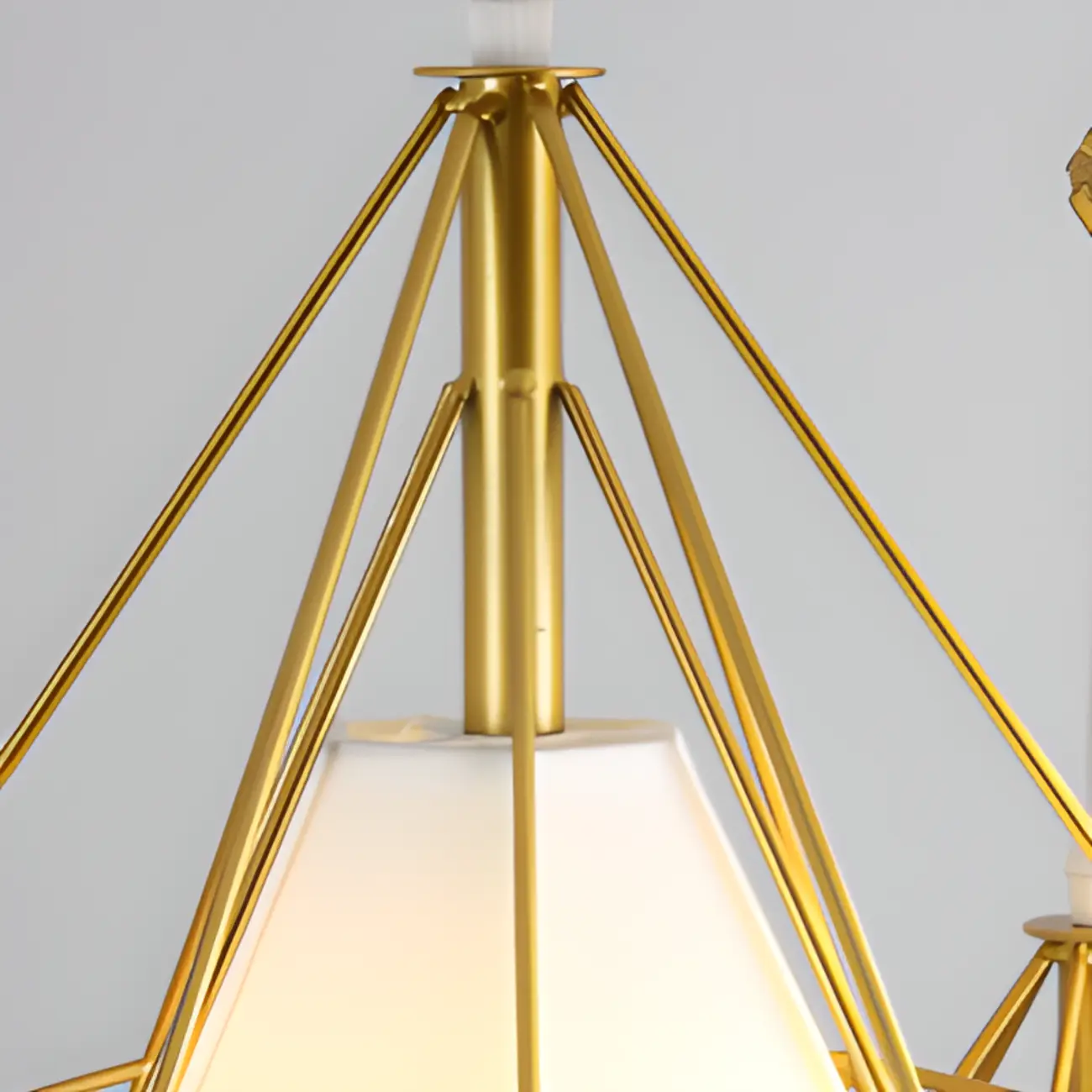 3-Light Modern Metal Gold Rhombus Island Light for Kitchen Image - 8 | homeyfad