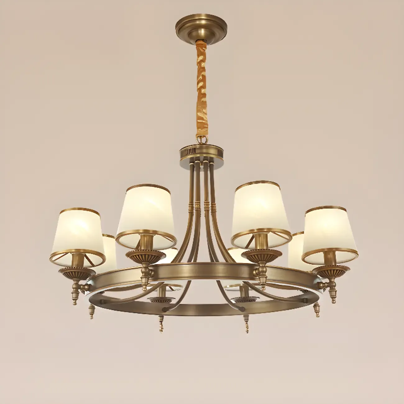 Vintage Chandelier with Metal Frame for Living Room Image - 5
