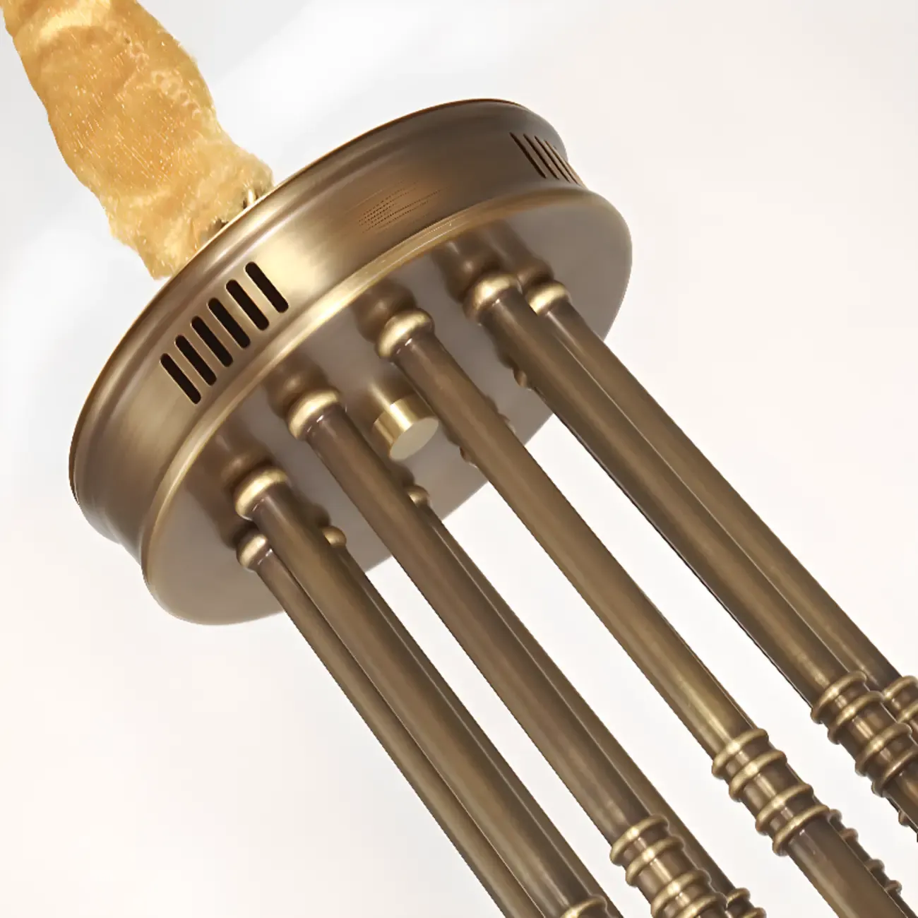 Vintage Chandelier with Metal Frame for Living Room Image - 7