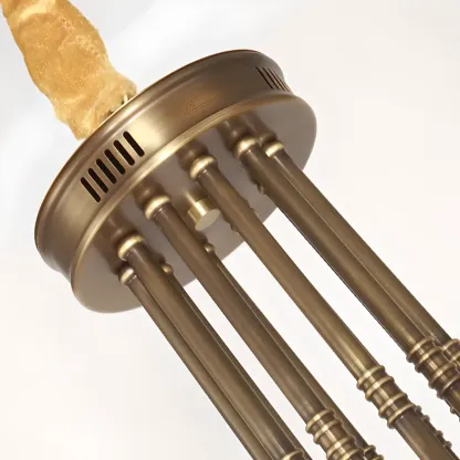 Vintage Chandelier with Metal Frame for Living Room Image - 7