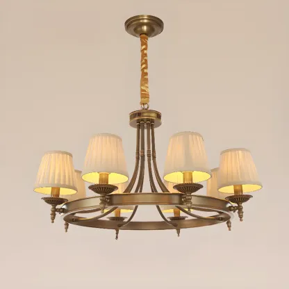 Vintage Chandelier with Metal Frame for Living Room Image - 9