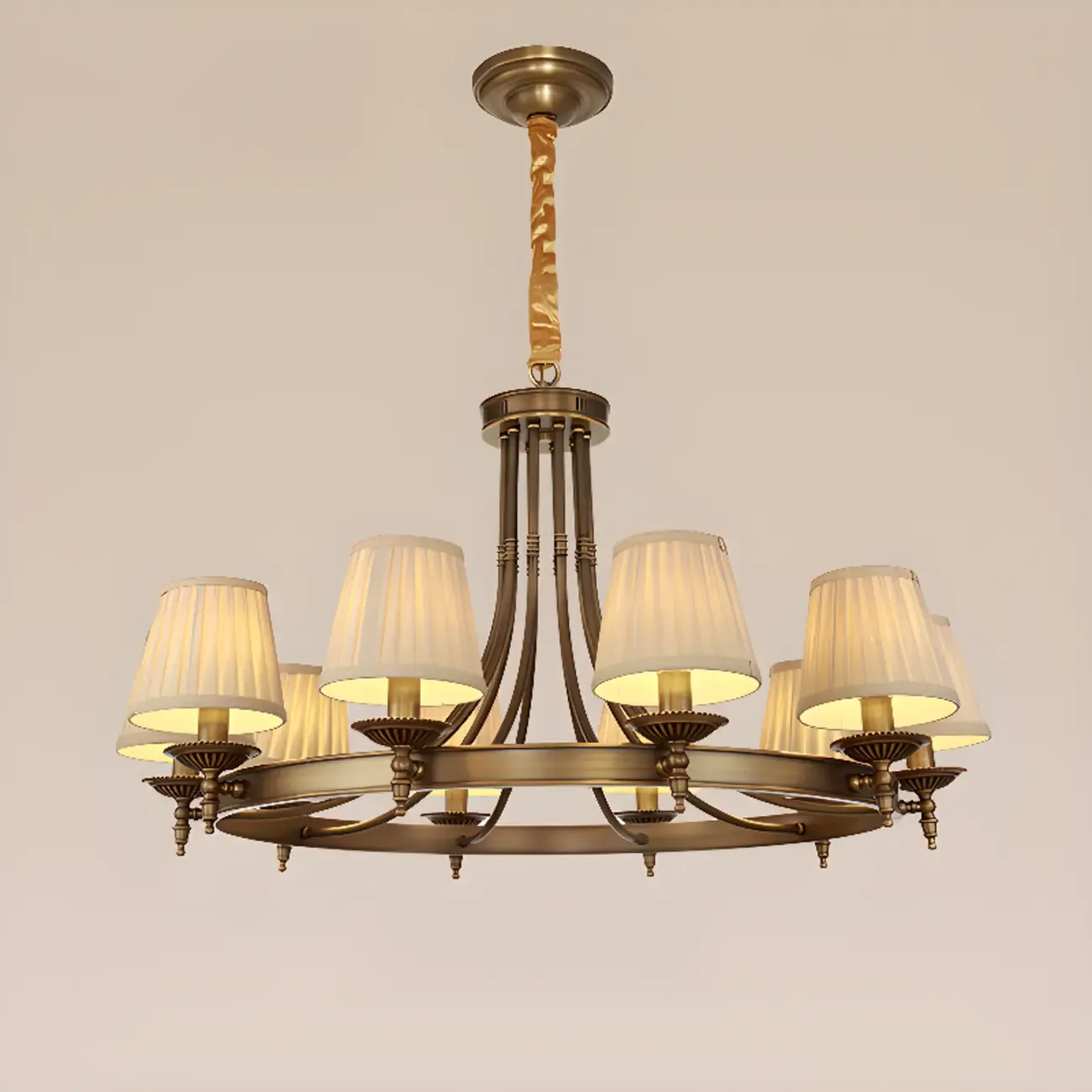 Vintage Chandelier with Metal Frame for Living Room Image - 11