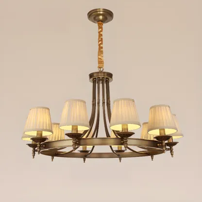 Vintage Chandelier with Metal Frame for Living Room Image - 11