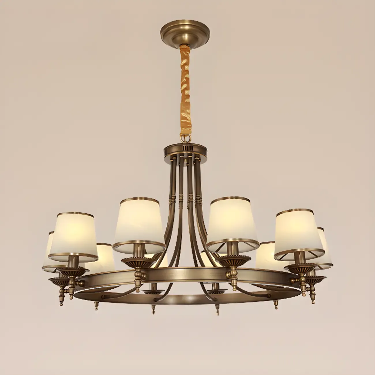 Vintage Chandelier with Metal Frame for Living Room Image - 12