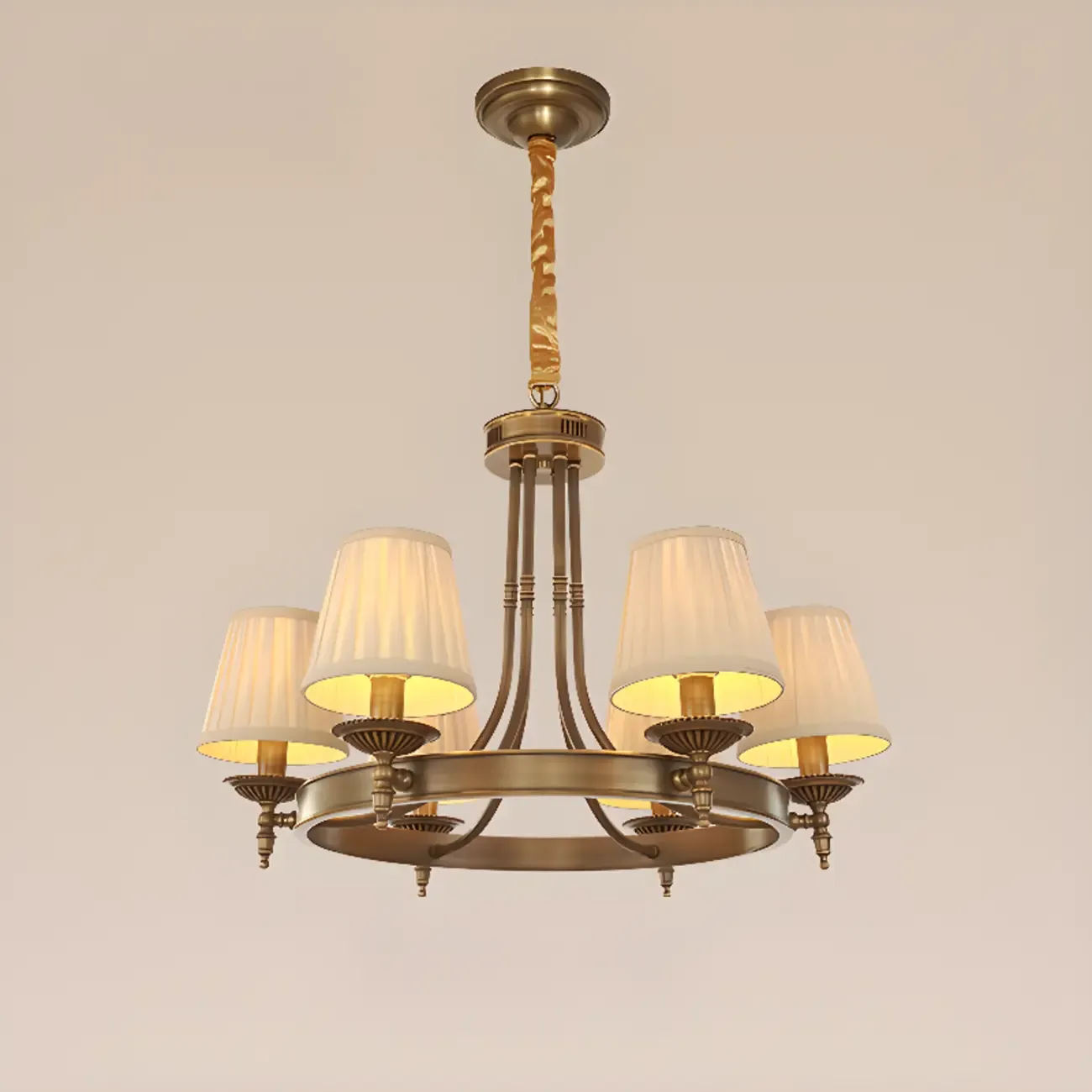 Vintage Chandelier with Metal Frame for Living Room Image - 13