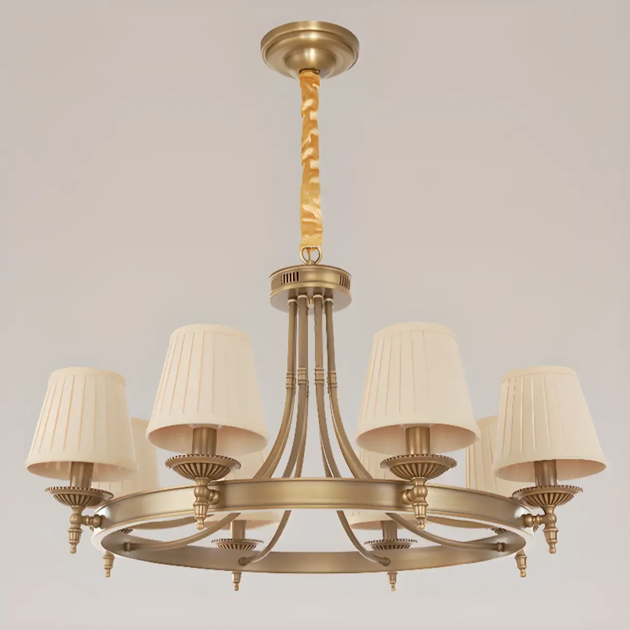 Vintage Chandelier with Metal Frame for Living Room Image - 14