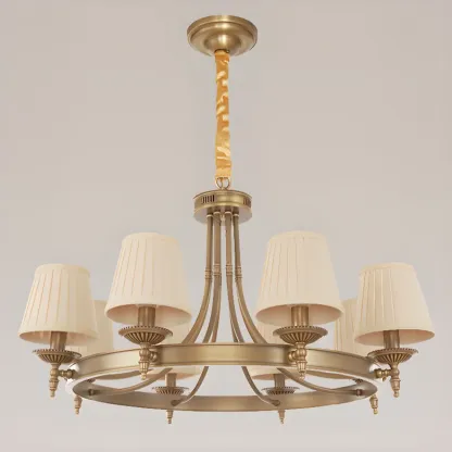 Vintage Chandelier with Metal Frame for Living Room Image - 14