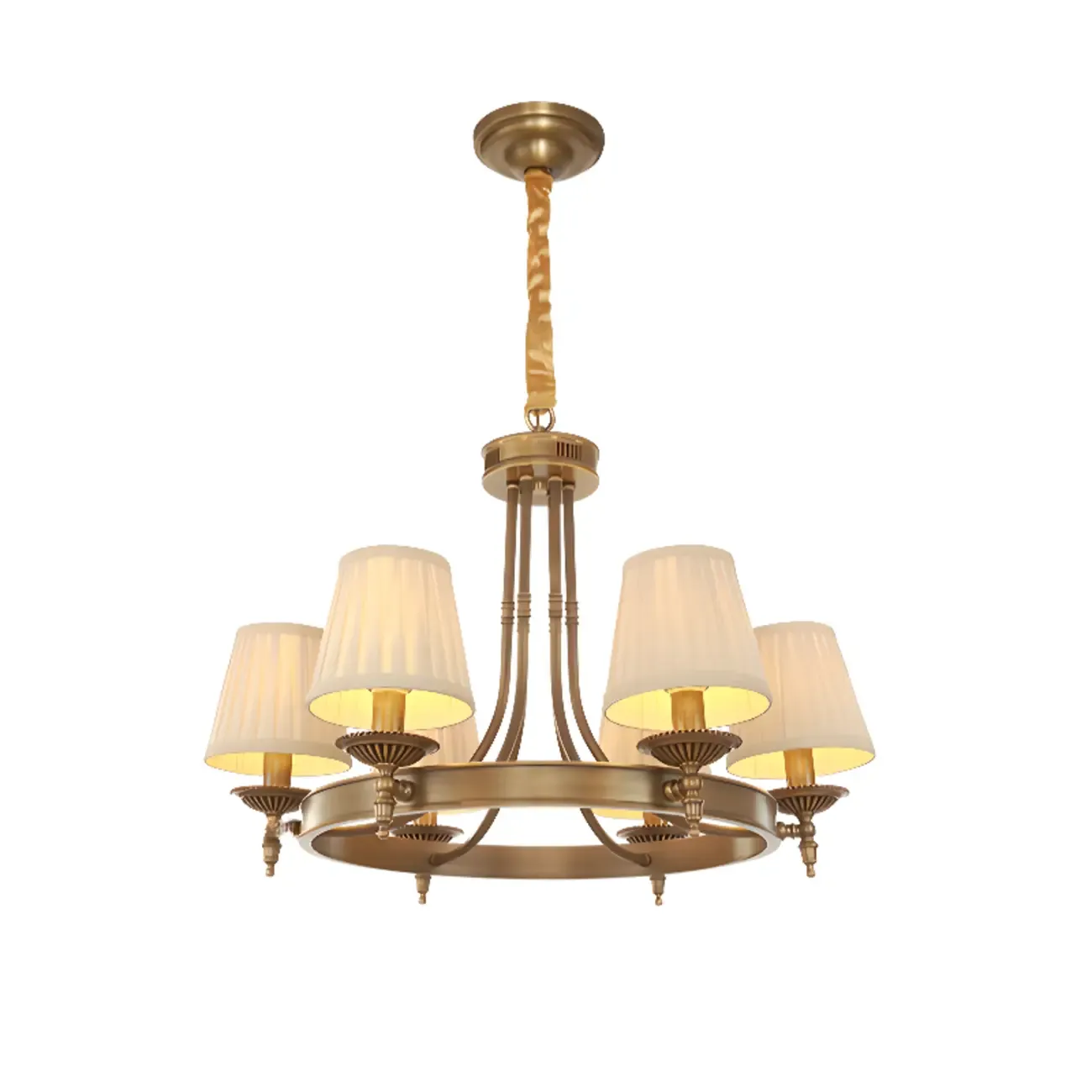 Vintage Chandelier with Metal Frame for Living Room Image - 15