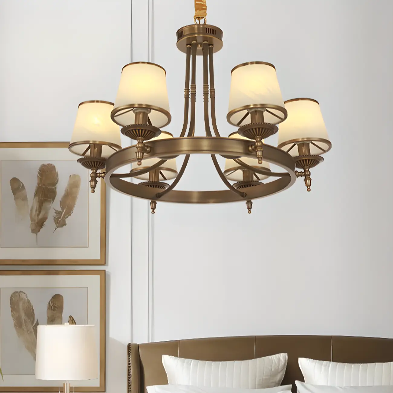 Vintage Chandelier with Metal Frame for Living Room Image - 3 | homeyfad