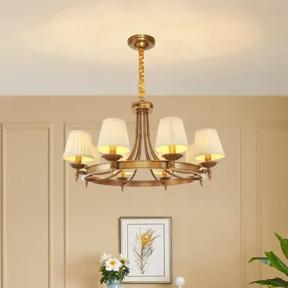 Vintage Chandelier with Metal Frame for Living Room Image - 4