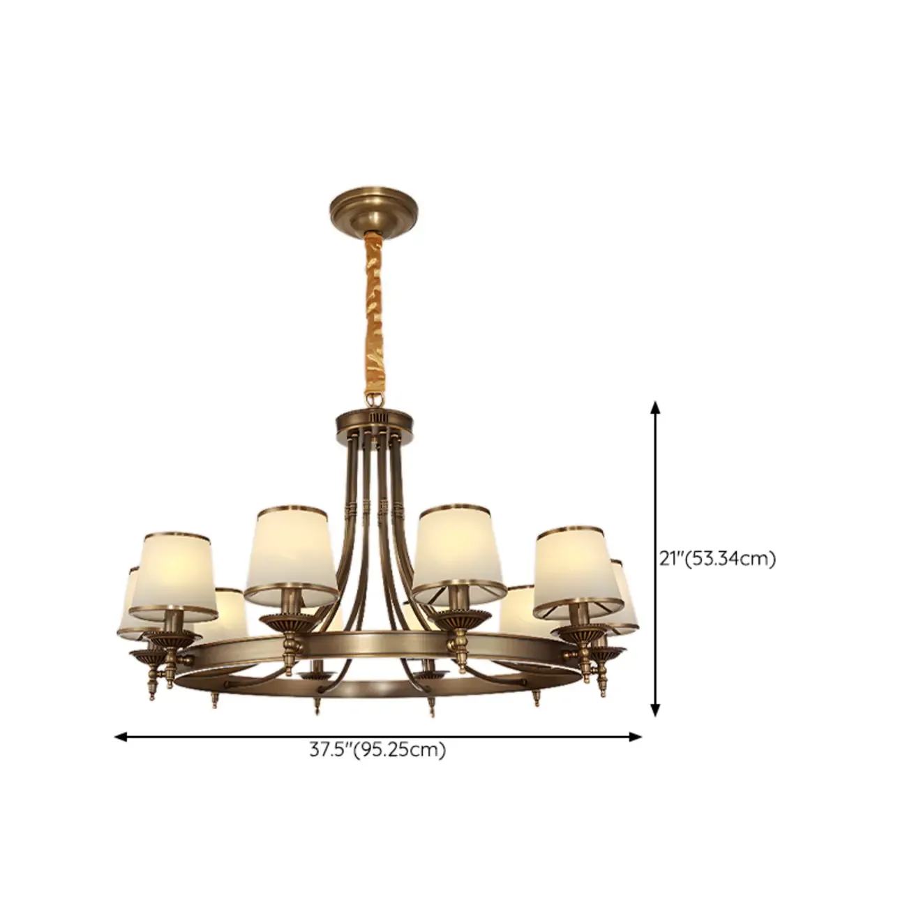 Vintage Chandelier with Metal Frame for Living Room Image - 18