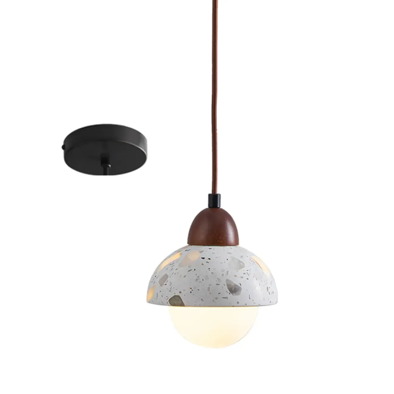 Modern Cylinder Marble Stone Adjustable Pendant Lighting Image - 7