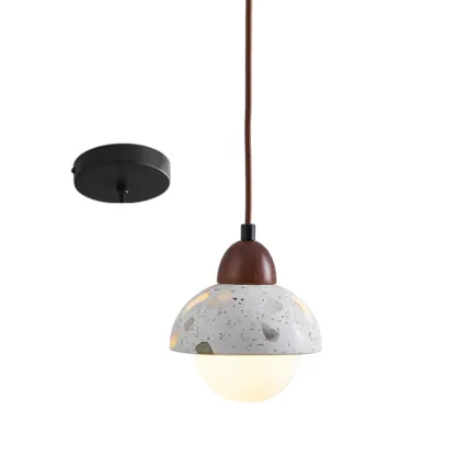Modern Cylinder Marble Stone Adjustable Pendant Lighting Image - 7