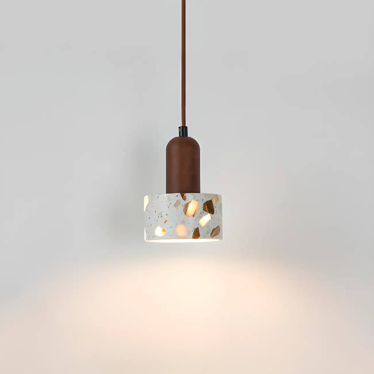 Modern Cylinder Marble Stone Adjustable Pendant Lighting Image - 8 | homeyfad