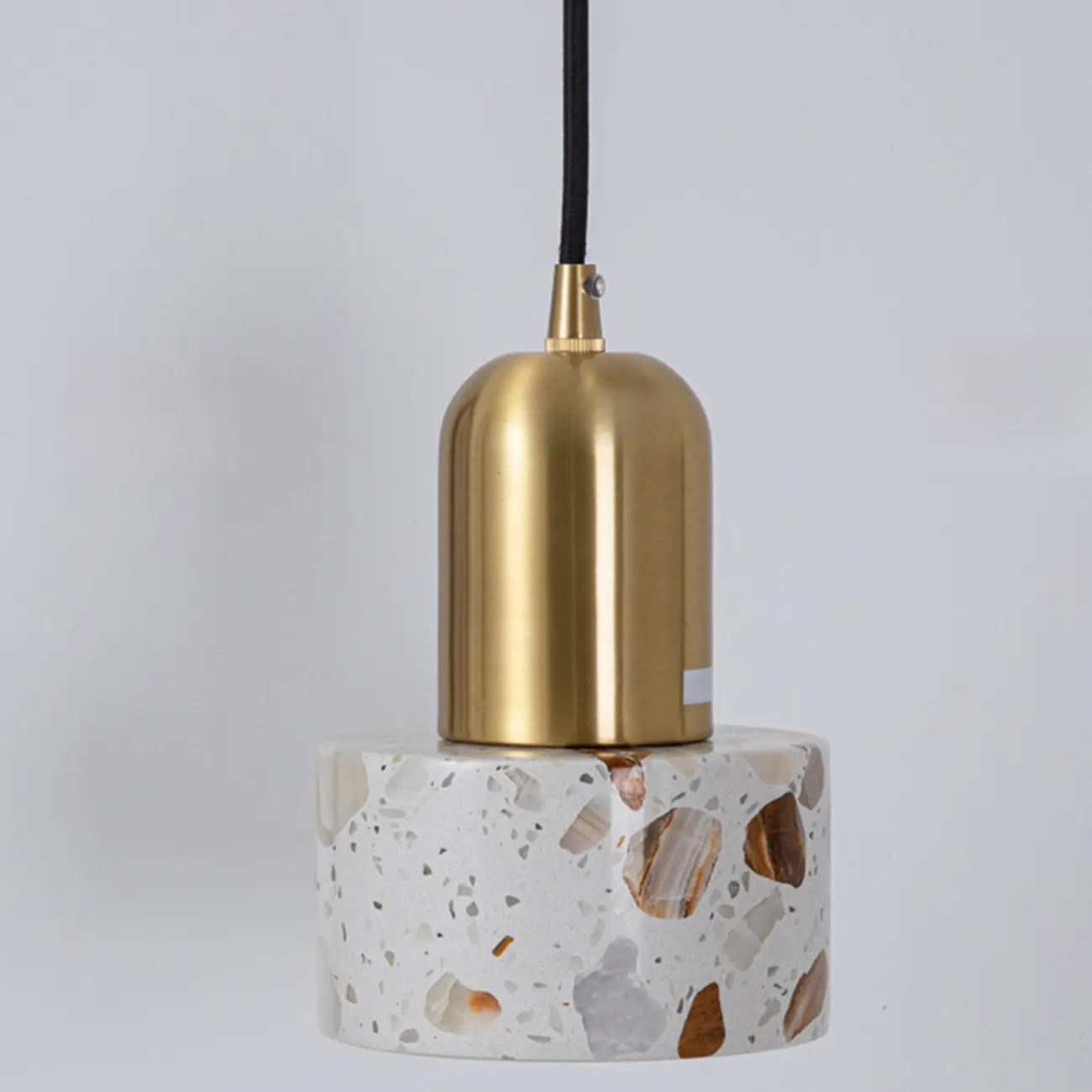 Modern Cylinder Marble Stone Adjustable Pendant Lighting Image - 1 | homeyfad