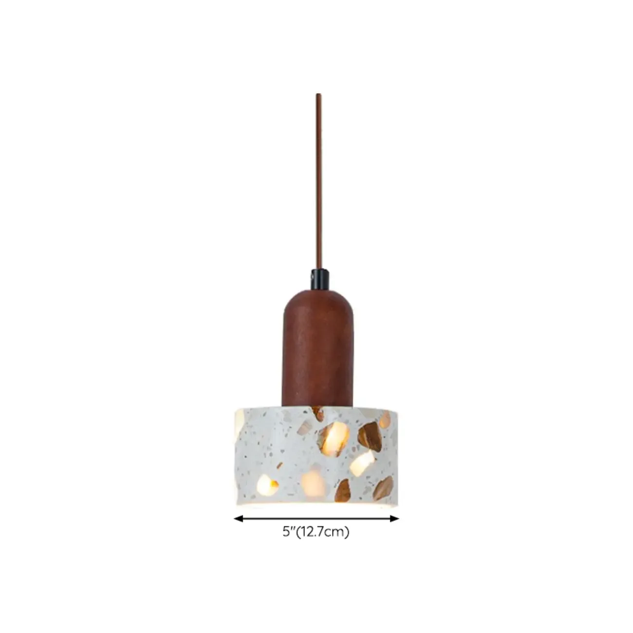 Modern Cylinder Marble Stone Adjustable Pendant Lighting Image - 13
