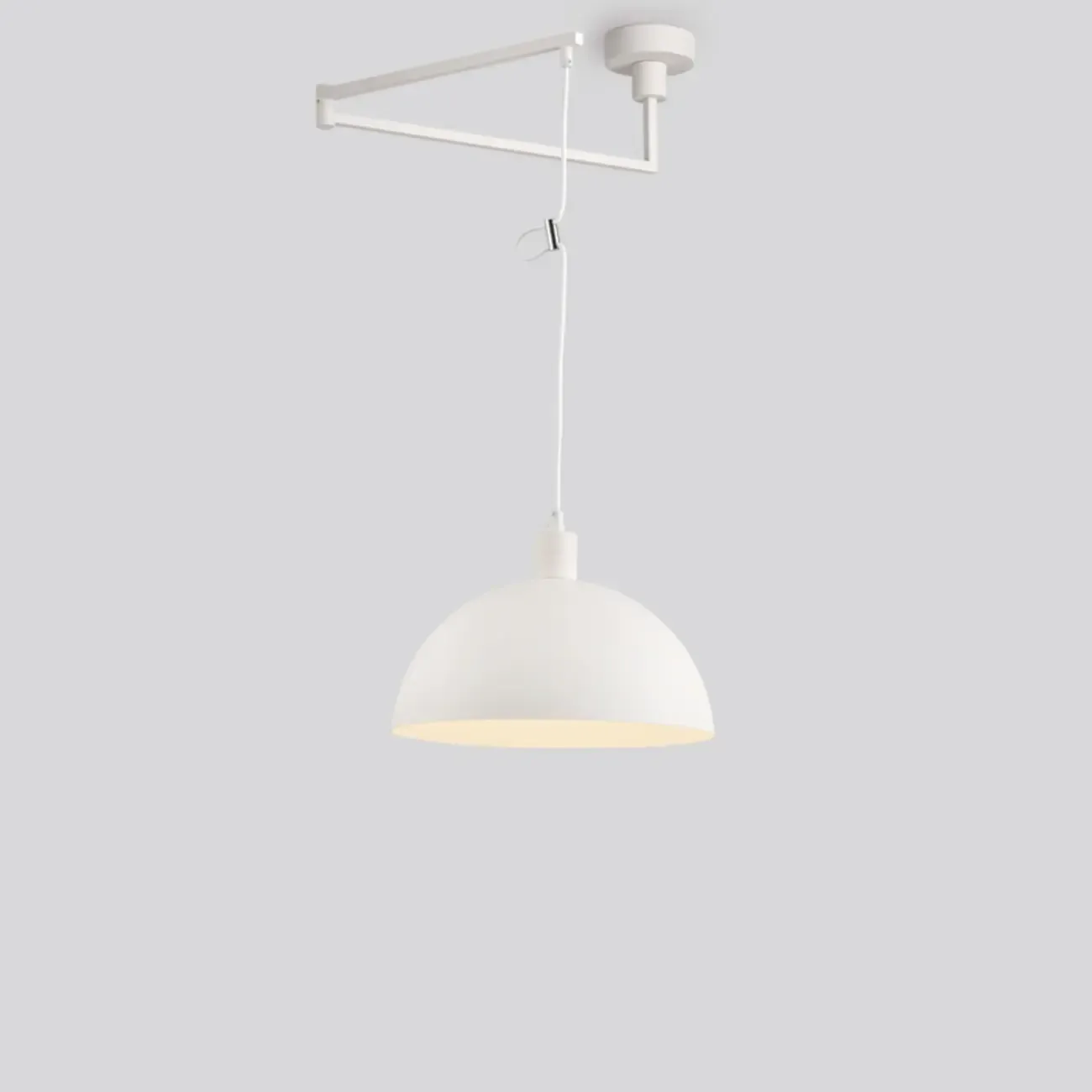 Modern Chrome Swing Arm Kitchen Pendant Light Adjustable Image - 4