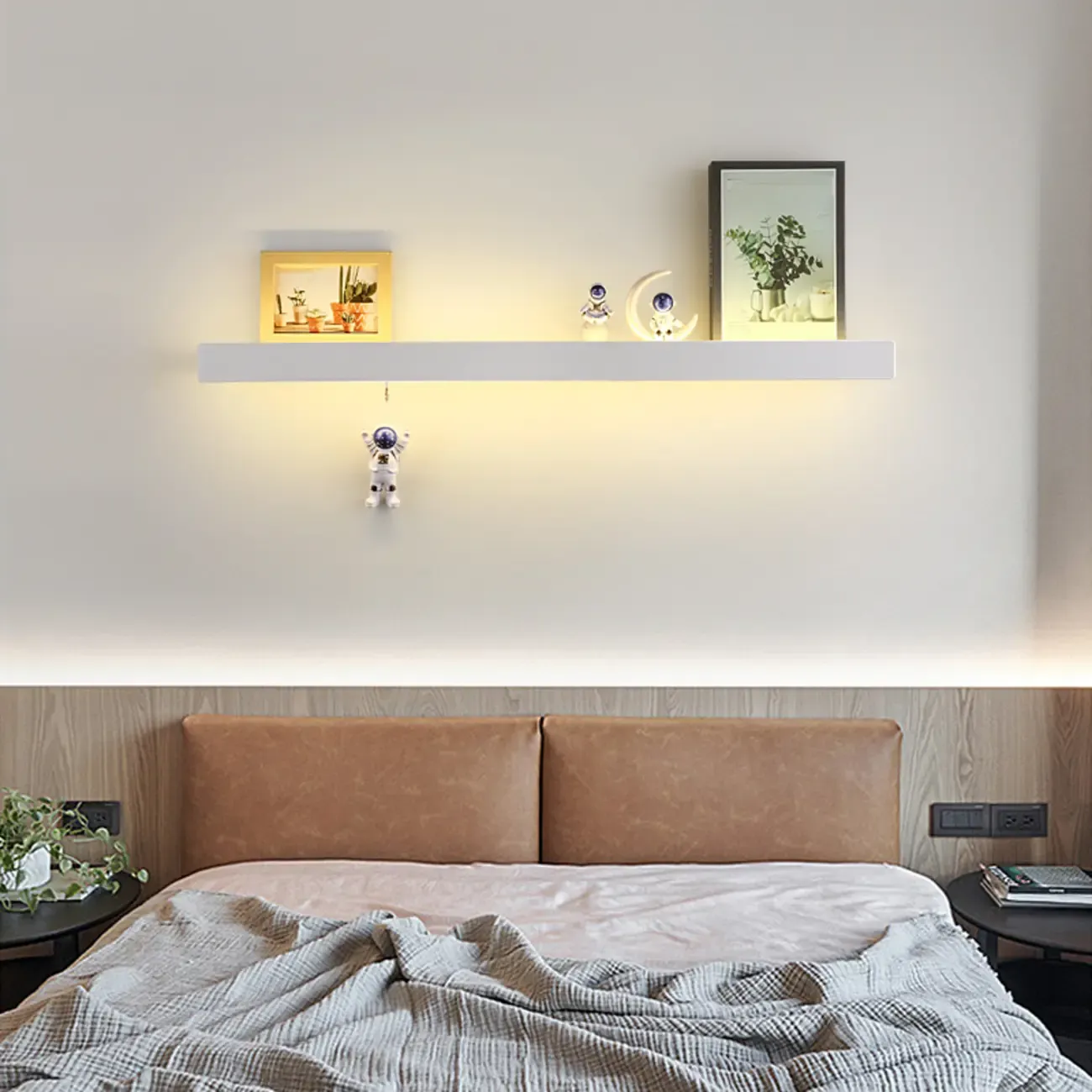 Modern up & Dowm Wall Light with Acrylic Shade Dimmable Image - 8