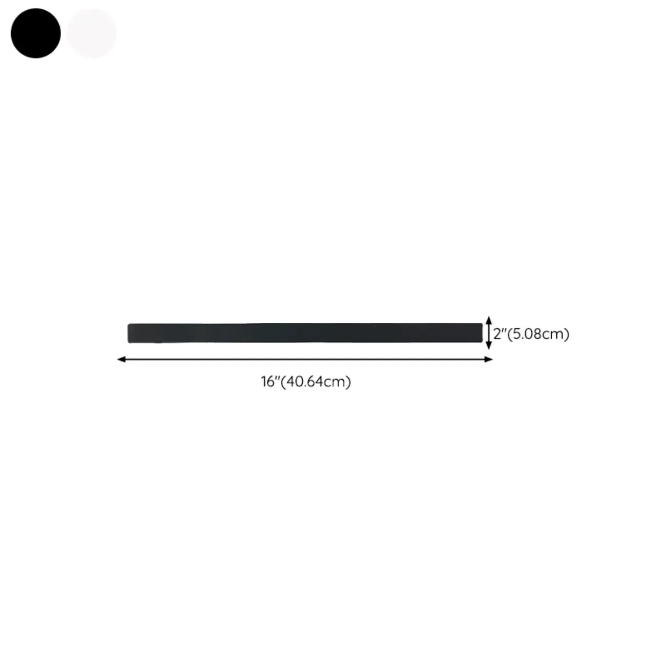 Modern up & Dowm Wall Light with Acrylic Shade Dimmable #size