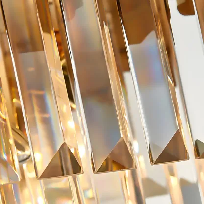 Modern Design Luxury Gold Crystal Round Chandelier Image - 8