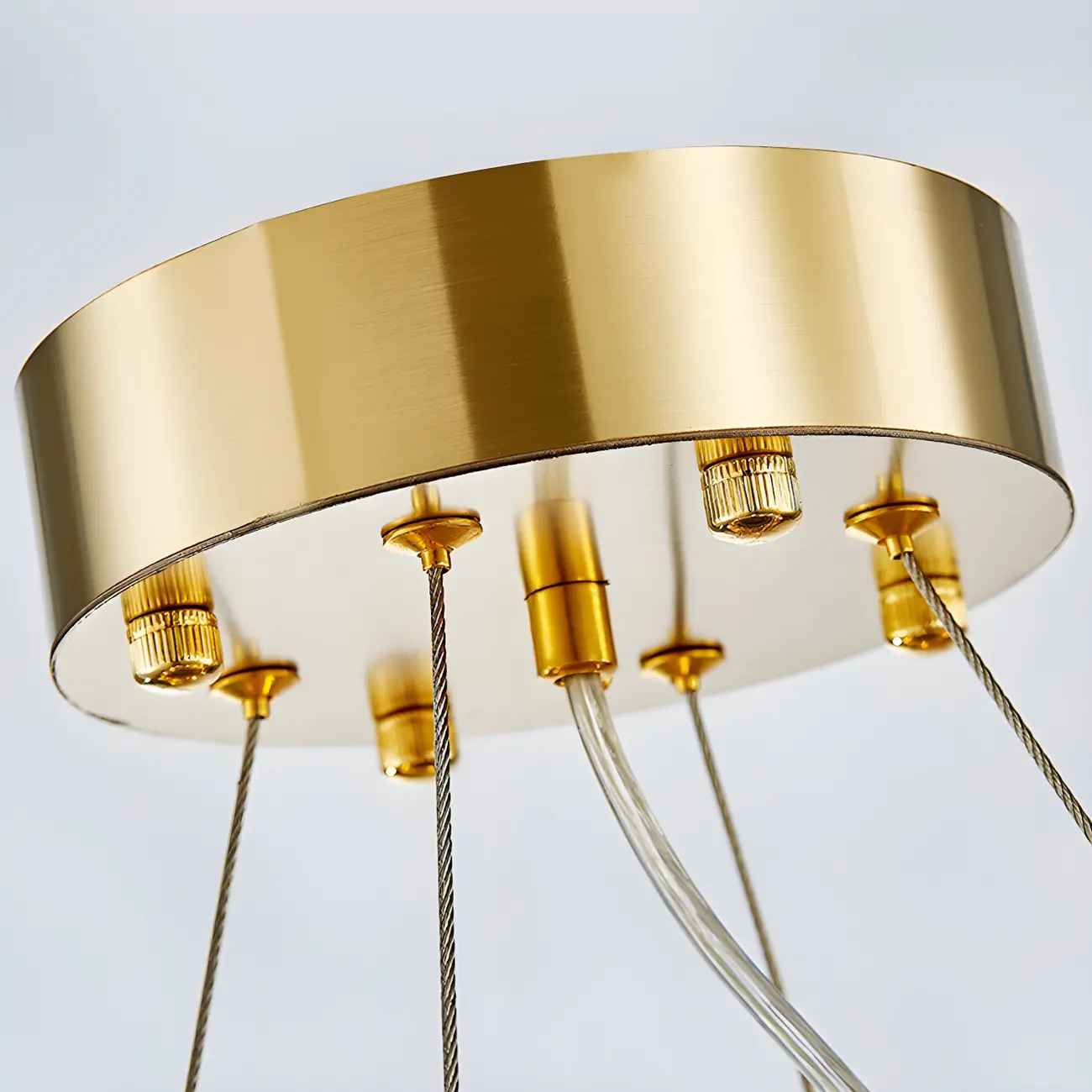 Modern Design Luxury Gold Crystal Round Chandelier Image - 9 | homeyfad
