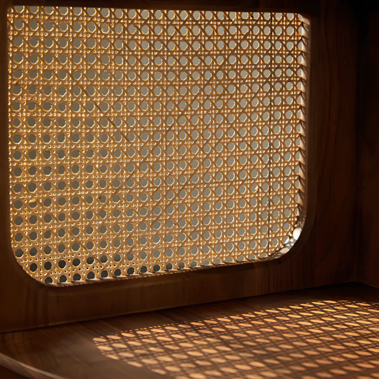 6-tier Modern Space Saving Rattan Wood Corner Bookshelf Image - 7 | homeyfad