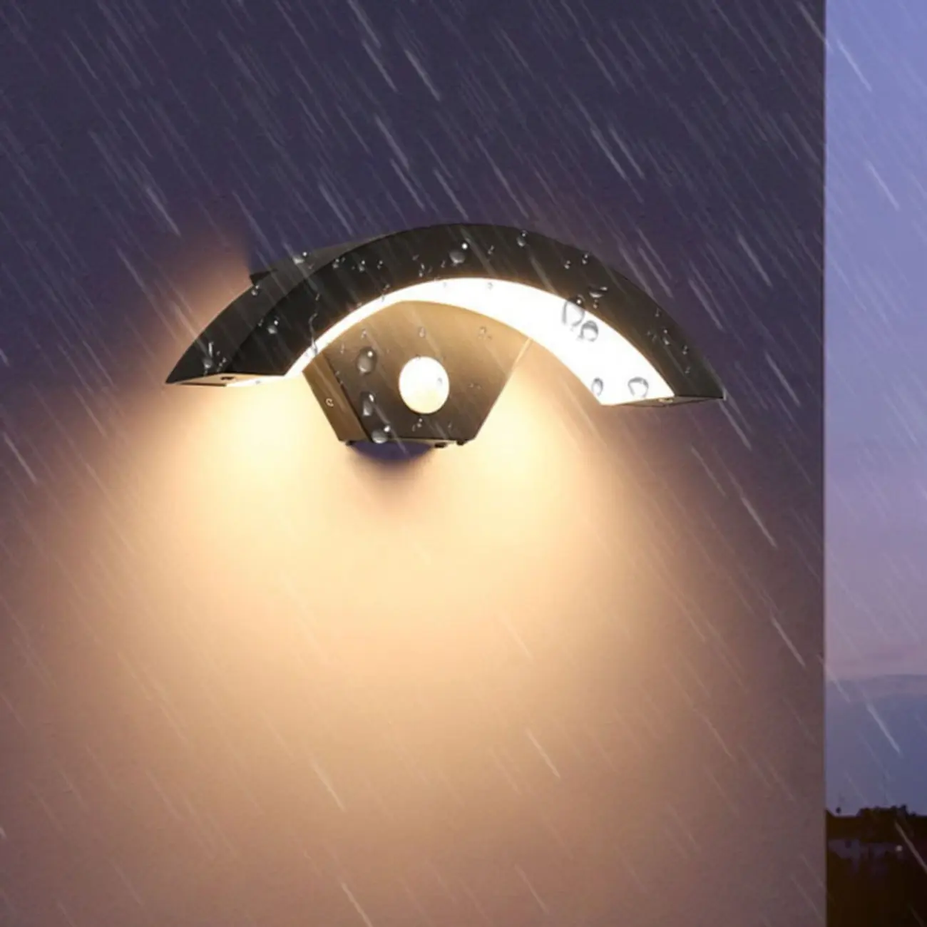 Modern Mini Metal Arc Outdoor LED Wall Light Weatherproof Image - 1 | homeyfad