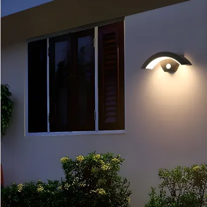 Modern Mini Metal Arc Outdoor LED Wall Light Weatherproof Image - 3