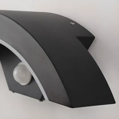 Modern Mini Metal Arc Outdoor LED Wall Light Weatherproof Image - 8