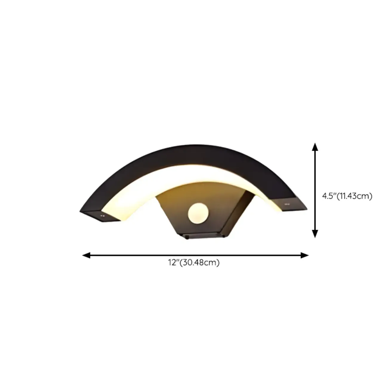 Modern Mini Metal Arc Outdoor LED Wall Light Weatherproof Image - 12