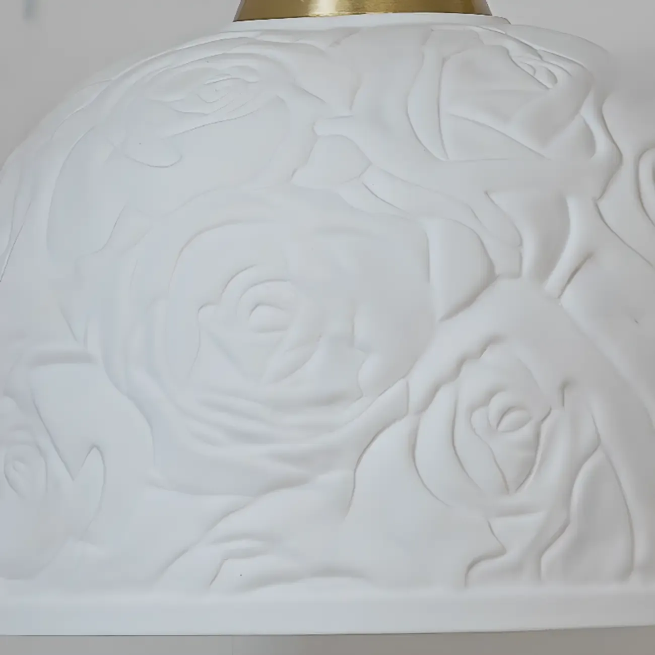 Elegant Rose Ceramic Dome Pendant Light for Bedroom Image - 8