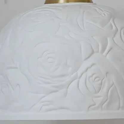 Elegant Rose Ceramic Dome Pendant Light for Bedroom Image - 8