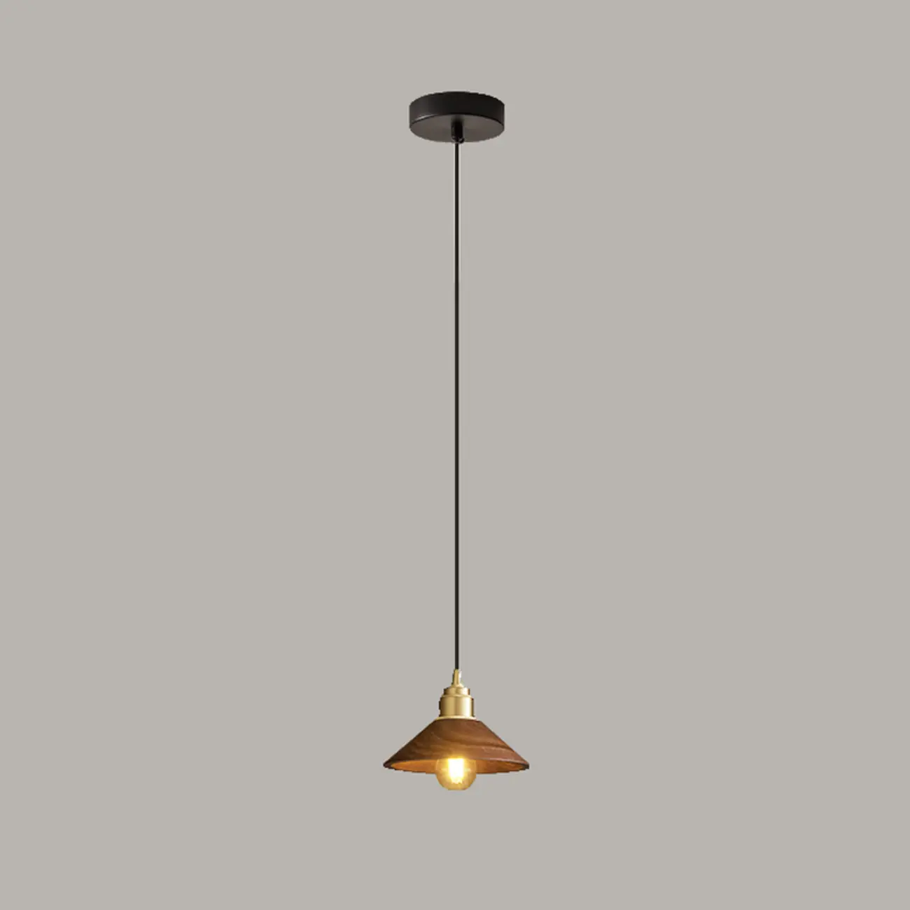Modern Wooden Pendant Light, LED-Compatible, Dining Room Image - 2 | homeyfad