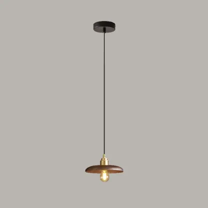 Modern Wooden Pendant Light, LED-Compatible, Dining Room Image - 7