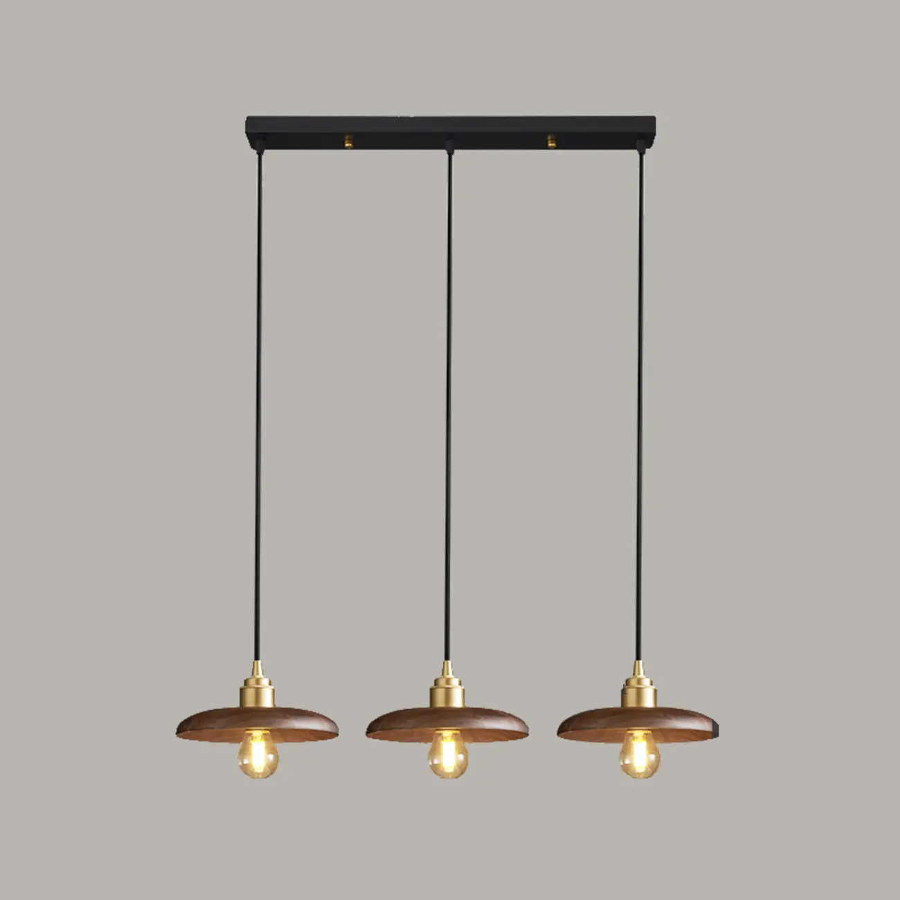 Modern Wooden Pendant Light, LED-Compatible, Dining Room Image - 9 | homeyfad