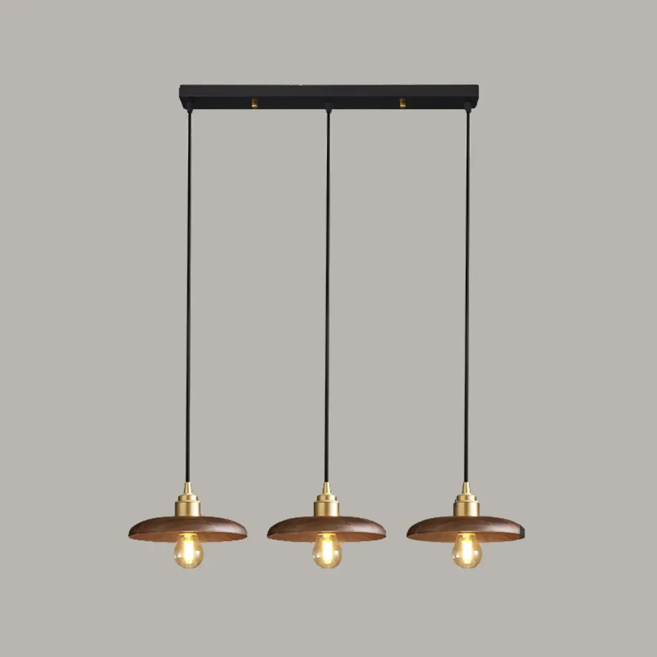 Modern Wooden Pendant Light, LED-Compatible, Dining Room Image - 9