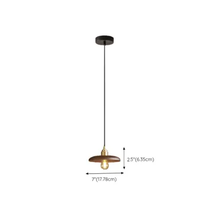 Modern Wooden Pendant Light, LED-Compatible, Dining Room Image - 14