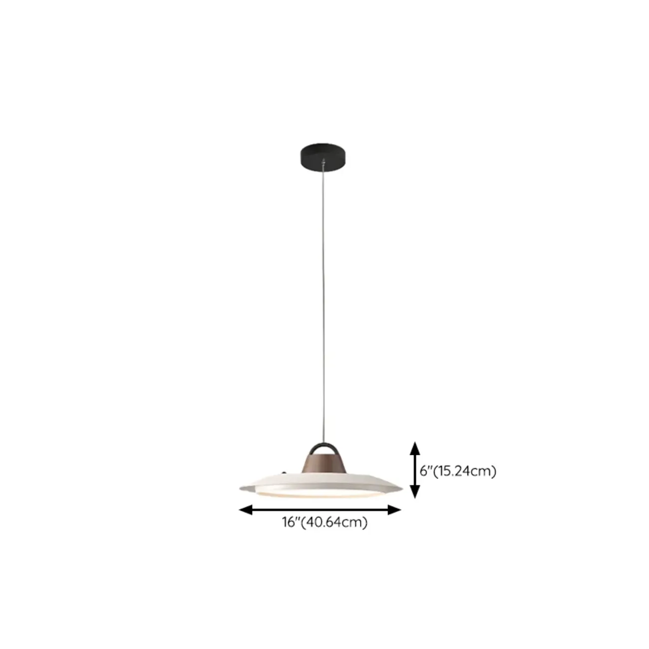 Modern Dimmable LED Pendant Light Adjustable Height for Kitchen #size