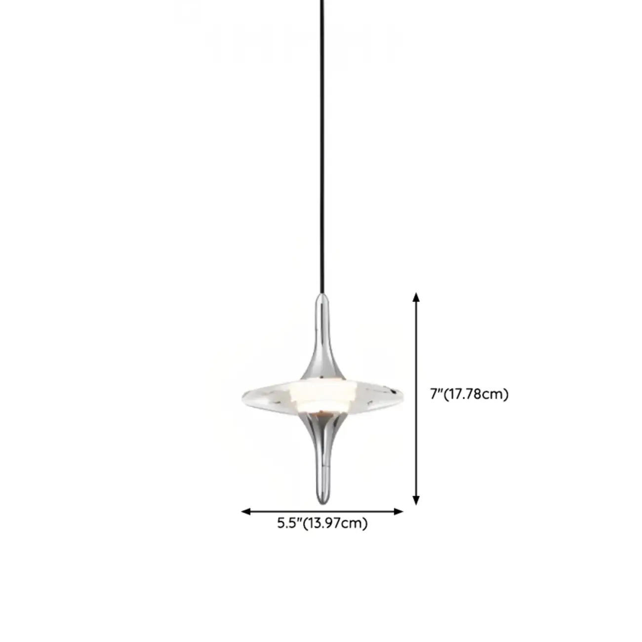 Modern Stainless Steel Geometric Crystal Pendant Light #size | homeyfad